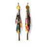 Boucles d'oreilles plumes de calligraphie multicolore Graffiti
