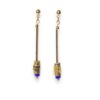 Boucles d'oreilles tube écrous bleu Oh la la !