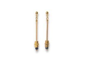 Boucles d'oreilles tube écrous noir Oh la la !