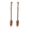 Boucles d'oreilles tube écrous rouge Oh la la !