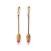 Boucles d'oreilles tube écrous rouge Oh la la !