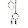 Boucles d'oreilles asymétriques écrous noir Oh la la ! - vue de près.