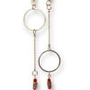 Boucles d'oreilles asymétriques écrous rouge Oh la la ! - vue de près.