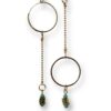 Boucles d'oreilles asymétriques écrous turquoise Oh la la ! - vue de près.