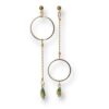 Boucles d'oreilles asymétriques écrous vert Oh la la ! - design artisanal moderne.