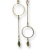 Boucles d'oreilles asymétriques écrous vert Oh la la ! - vue de près.