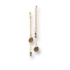 Boucles d'oreilles asymétriques longues écrous noir Oh la la ! - bijou original fait main.