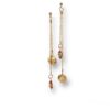 Boucles d'oreilles asymétriques longues écrous rouge Oh la la ! - bijou artisanal original.