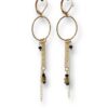 Boucles d'oreilles chaînes écrous noir Oh la la ! - vue de près.