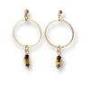 Boucles d'oreilles courtes écrous noir Oh la la !