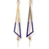 Boucles d'oreilles écrous émail trapèze violet Oh la la !