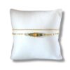 Bracelet double écrous vert Oh la la - Bijou fait main en laiton doré et perles vertes