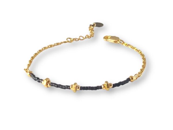 Bracelet écrous miyuki noir Oh la la ! Bracelet écrous miyuki noir Oh la la !