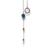 Collier cravate écrous pierre bleu Oh la la !