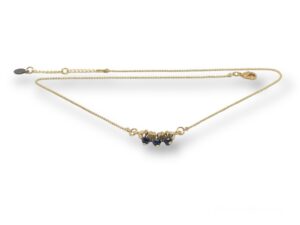 Collier ras du cou écrous noir Oh la la !