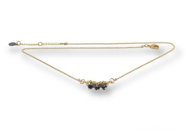 Collier ras du cou écrous noir Oh la la !