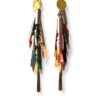 Boucles d'oreilles plumes de calligraphie multicolore Graffiti