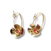 Boucles d'oreilles créoles hélices créoles rose Oh la la !