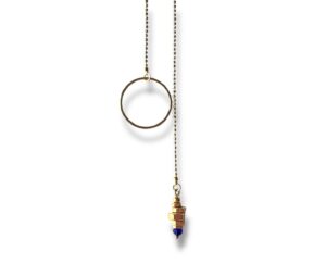 Collier cravate écrous anneau bleu Oh la la !