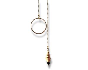 Collier cravate écrous anneau noir Oh la la !