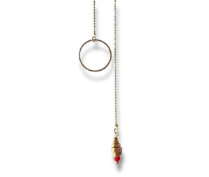 Collier cravate écrous anneau rouge Oh la la !