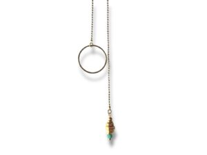 Collier cravate écrous anneau turquoise Oh la la ! Margaux Coquelicot.