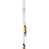 Pendentifs boulons et perles bleues du collier cravate.
