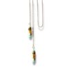 Collier cravate écrous turquoise Oh la la ! pensé par Margaux Coquelicot.