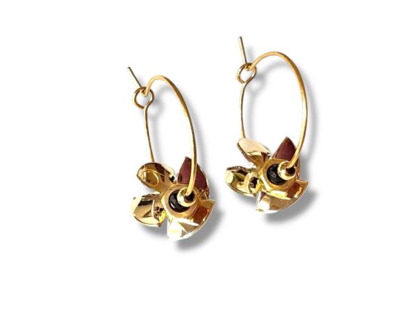 Boucles d'oreilles créoles hélices écrous noir Oh la la !2 Boucles d'oreilles hélices noires de la collection Oh la la !