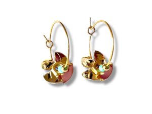 Boucles d'oreilles hélices turquoise de la collection Oh la la !