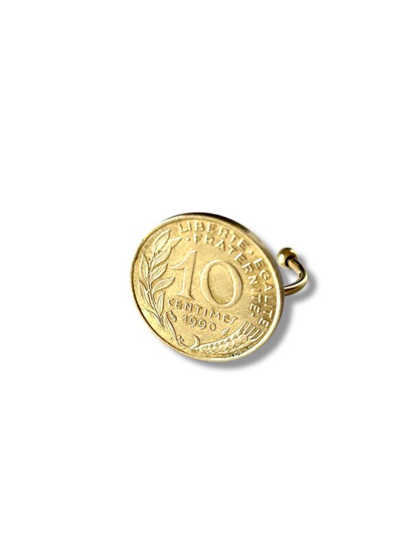 bague pièce 10 centimes de francs Bague pièce 10 centimes de francs