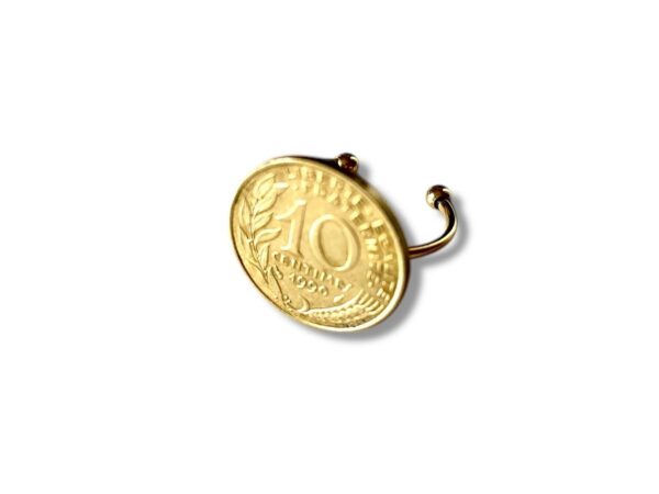 bague pièce 10 centimes de francs Bague pièce 10 centimes de francs
