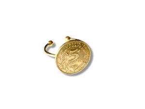 bague pièce 5 centimes de francs Bague pièce 5 centimes de francs