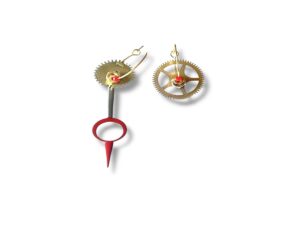 BO AIGUILLES DEP ROUGE 1 Boucles d'oreilles aiguille d'horloge rouge Tempo
