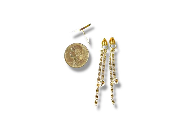 Boucles d'oreilles pièces 5 centimes de francs 3 en 1