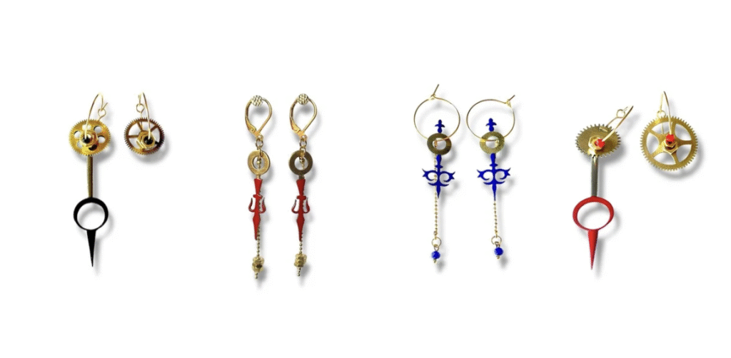 Les boucles d'oreilles Tempo de la marque Margaux Coquelicot.