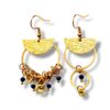 Boucles d'oreilles écrous dépareillées bleu Oh la la !
