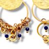 Boucles d'oreilles écrous dépareillées bleu Oh la la !