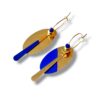 BO EMAIL OVAL Boucles d'oreilles écrous émail oval bleu Oh la la !