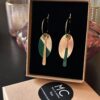 BO EMAIL OVAL B VERT Boucles d'oreilles écrous oval émail vert Oh la la !