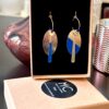 BO EMAIL OVAL BLEU Boucles d'oreilles écrous émail oval bleu Oh la la !