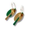 BO EMAIL OVAL VERT DET Boucles d'oreilles écrous oval émail vert Oh la la !