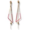 Boucles d'oreilles écrous triangle émail rouge Boucles d'oreilles écrous triangle émail rouge Oh la la !