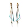 Boucles d'oreilles écrous triangle émail turquoise Boucles d'oreilles écrous triangle émail turquoise Oh la la !