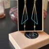 BO EMAIL TRIANGLE TURQ B Boucles d'oreilles écrous triangle émail turquoise Oh la la !