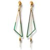 Boucles d'oreilles écrous triangle émail vert Boucles d'oreilles écrous triangle émail vert Oh la la !