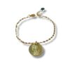 Bracelet pièce 5 centimes de francs breloque