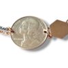 Bracelet pièce 10 centimes de francs double