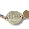 Bracelet pièce 10 centimes de francs double