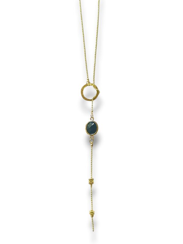COL CRAV OPA NOIR H2 Collier cravate écrous pierre noire Oh la la !